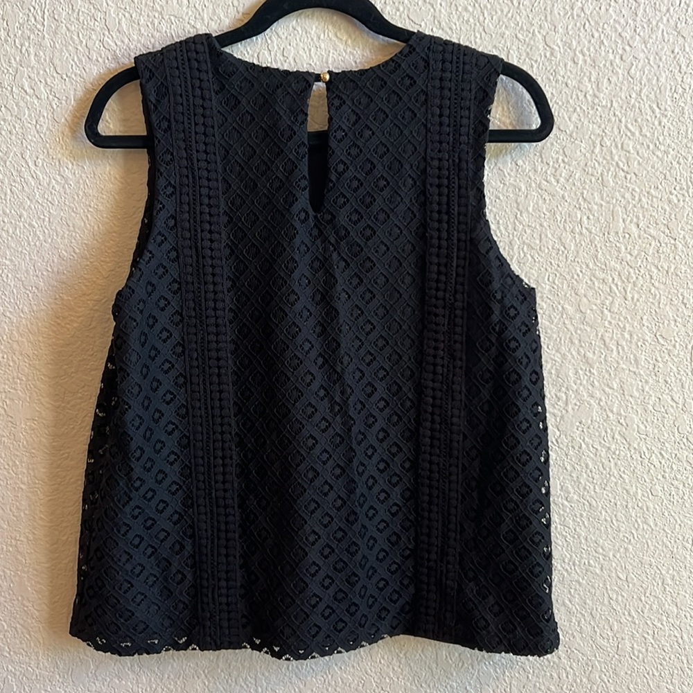 Banana Republic Black Lace Sleeveless Peplum Top - Picture 3 of 6